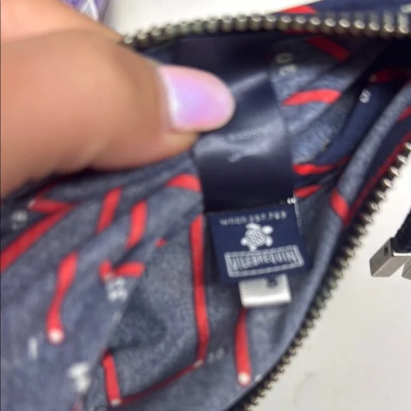 Vilebrequin Navy Blue “Mon Papa” Galaxy Red Limit Edition Pouch